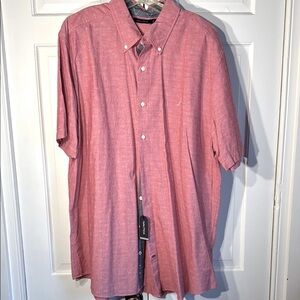 Nautica Pink Casual Button Down Shirt Lightweight